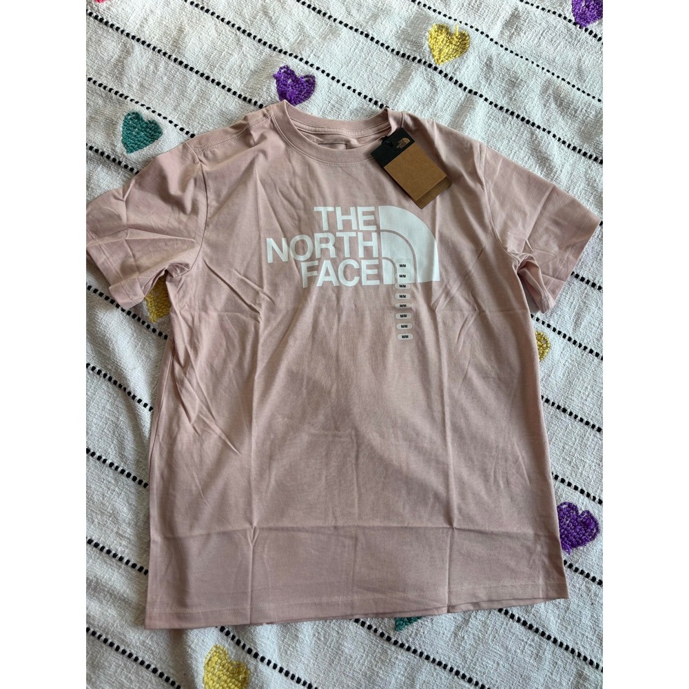 The North Face Women EVO HD SS TEE Pink Moss Relaxed Logo T-Shirt Size Medium